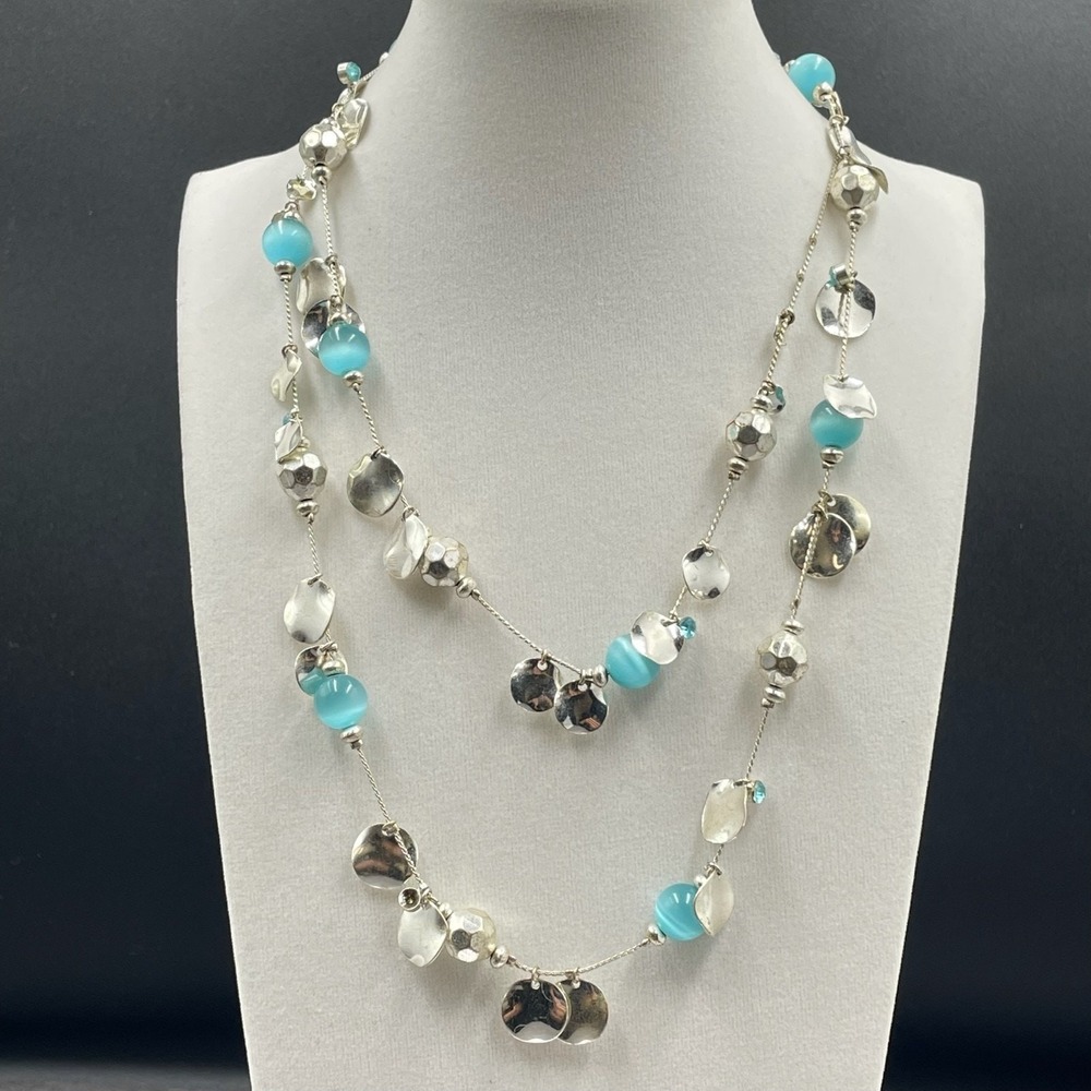 Vintage Contemporary Silver-Tone Lobster Flapper Glass Jewels Beaded Statement